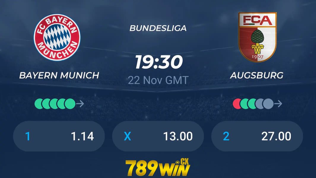 soi kèo Bayern Munich vs Augsburg cùng nhà cái 789win